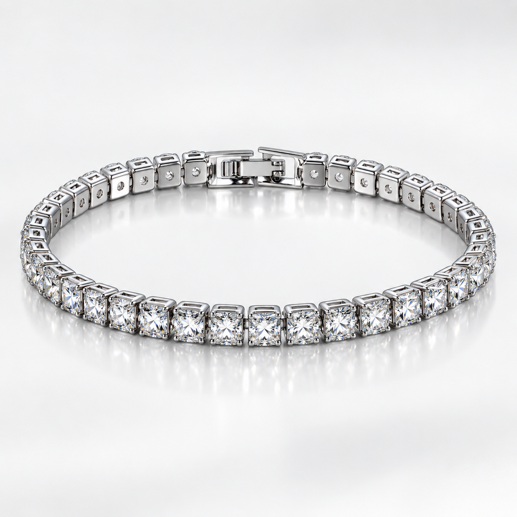 Celine Tennis Bracelet 4mm Silver