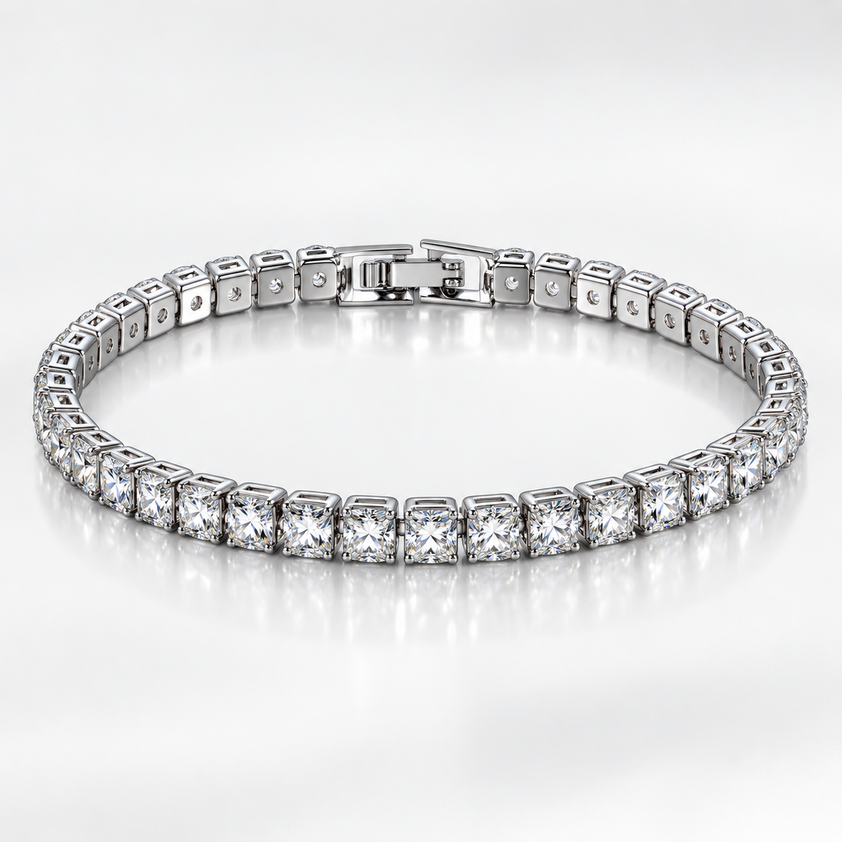 Celine Tennis Bracelet 4mm Silver