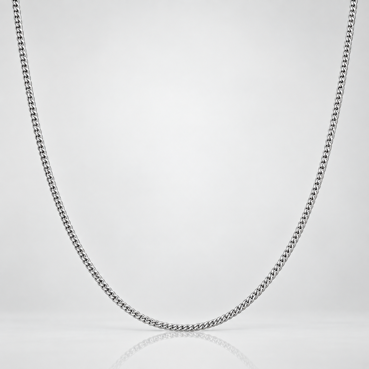 Silver Connell Chain Necklace 2mm