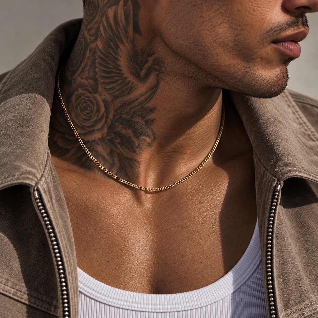 Gold Cuban Chain Necklace 4mm