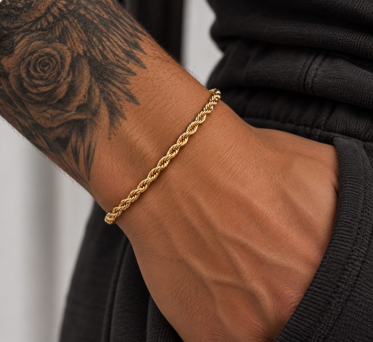 Rope Bracelet Gold 4mm