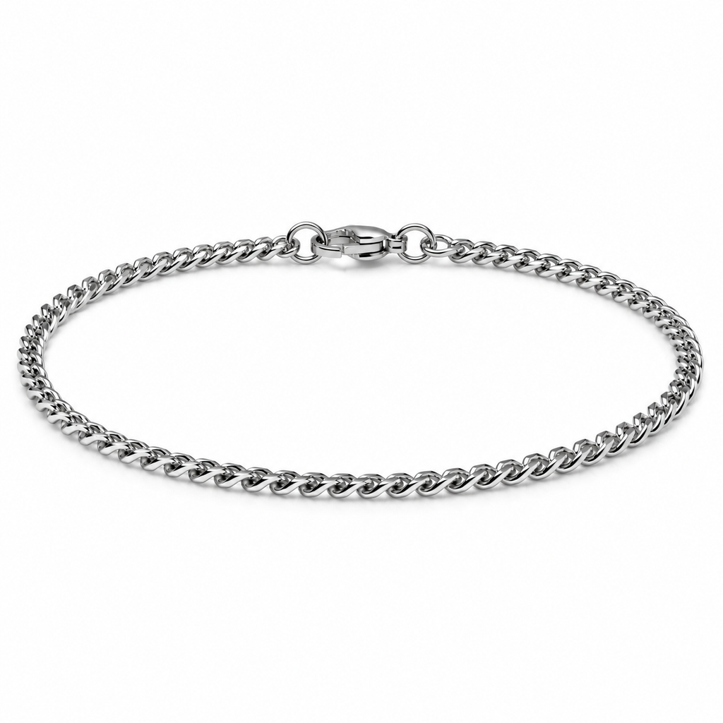 Camila Cuban Bracelet Silver 4mm