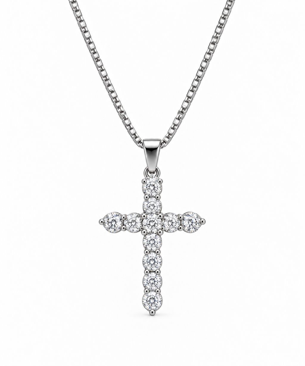 Sienna Cross Necklace Silver