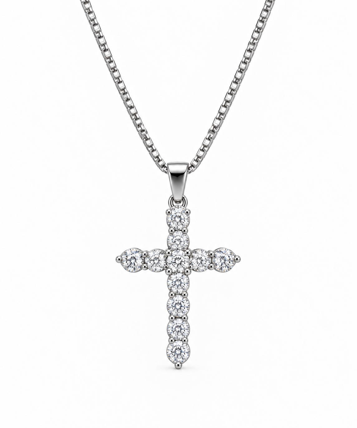 Sienna Cross Necklace Silver