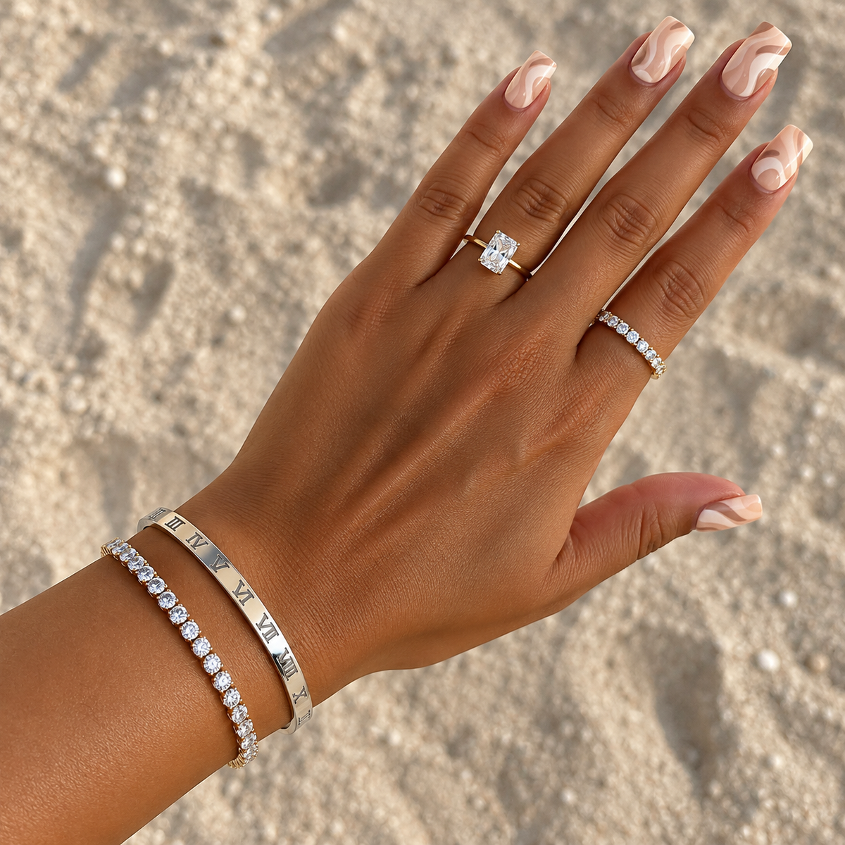 Celine Tennis Bracelet 4mm Silver