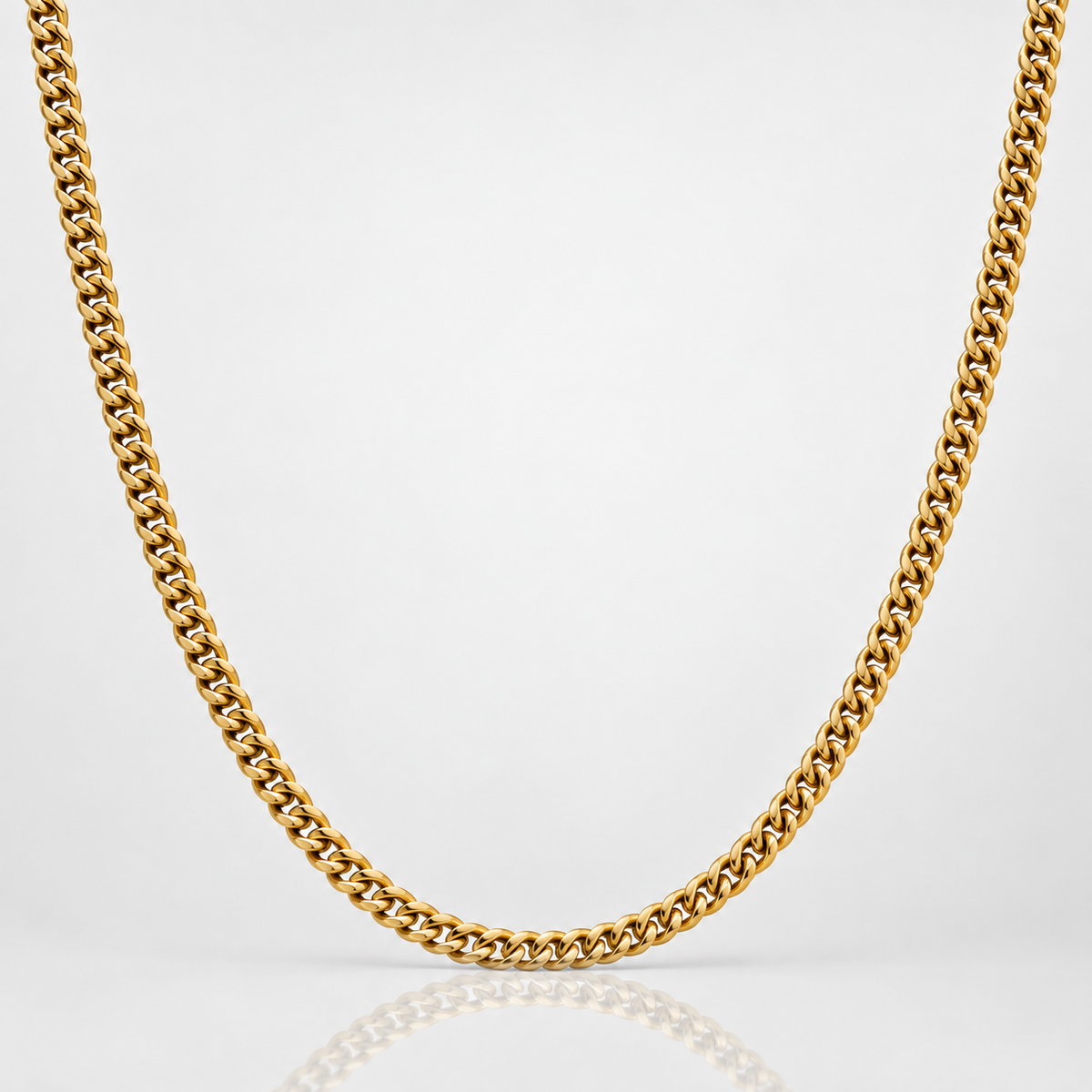 Gold Cuban Chain Necklace 4mm