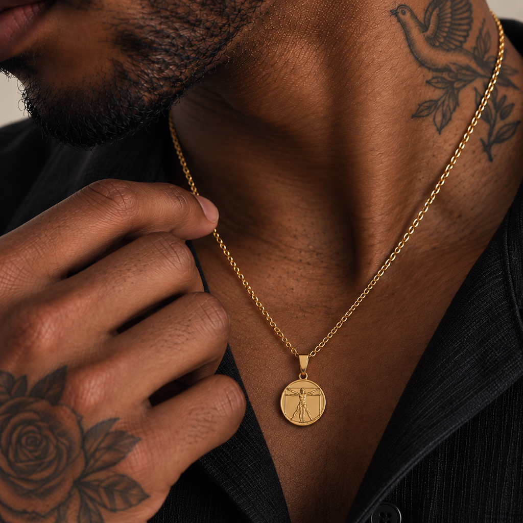 Vitruvian Necklace Gold