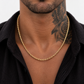 Gold Rope Chain Necklace 4mm
