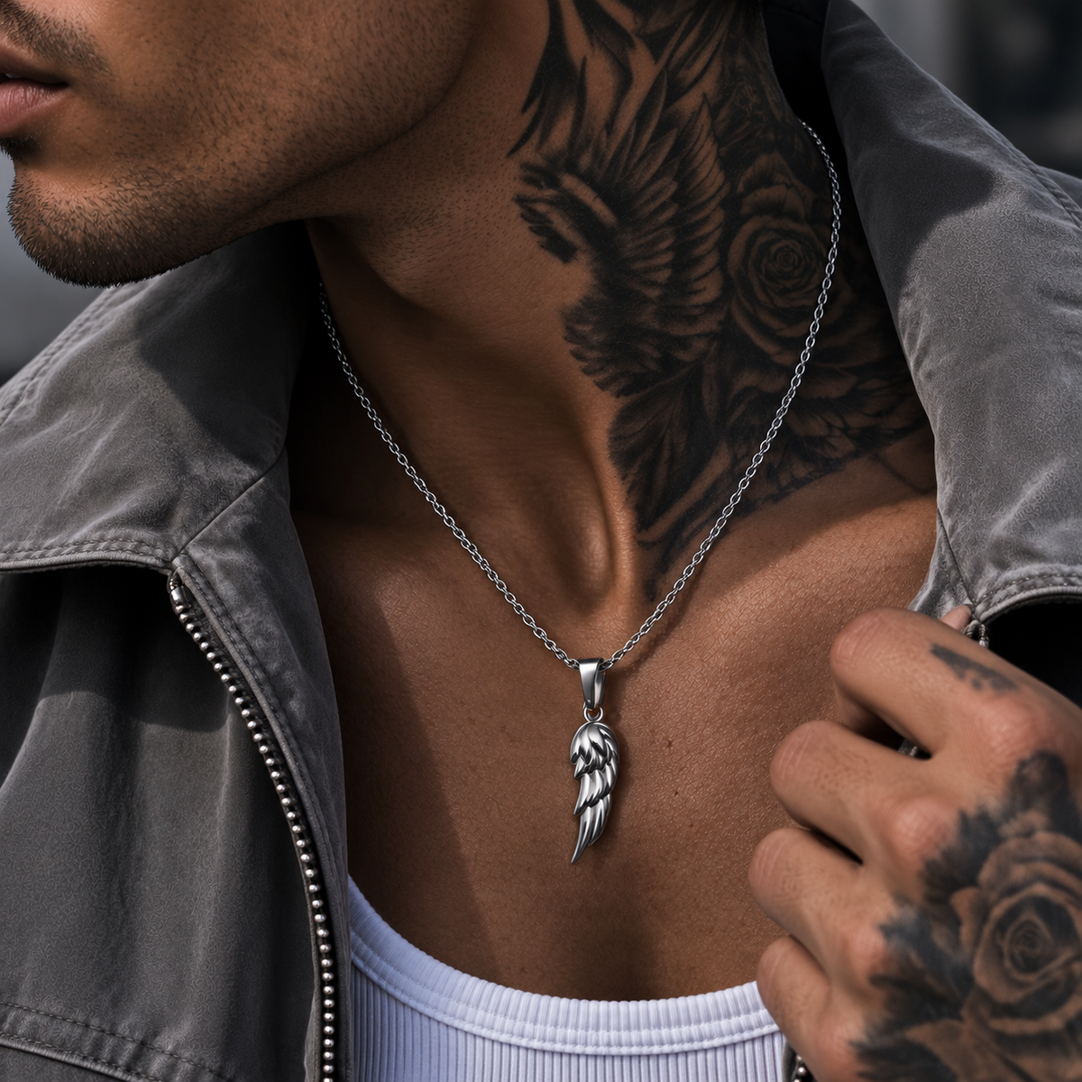 Wing Necklace Silver