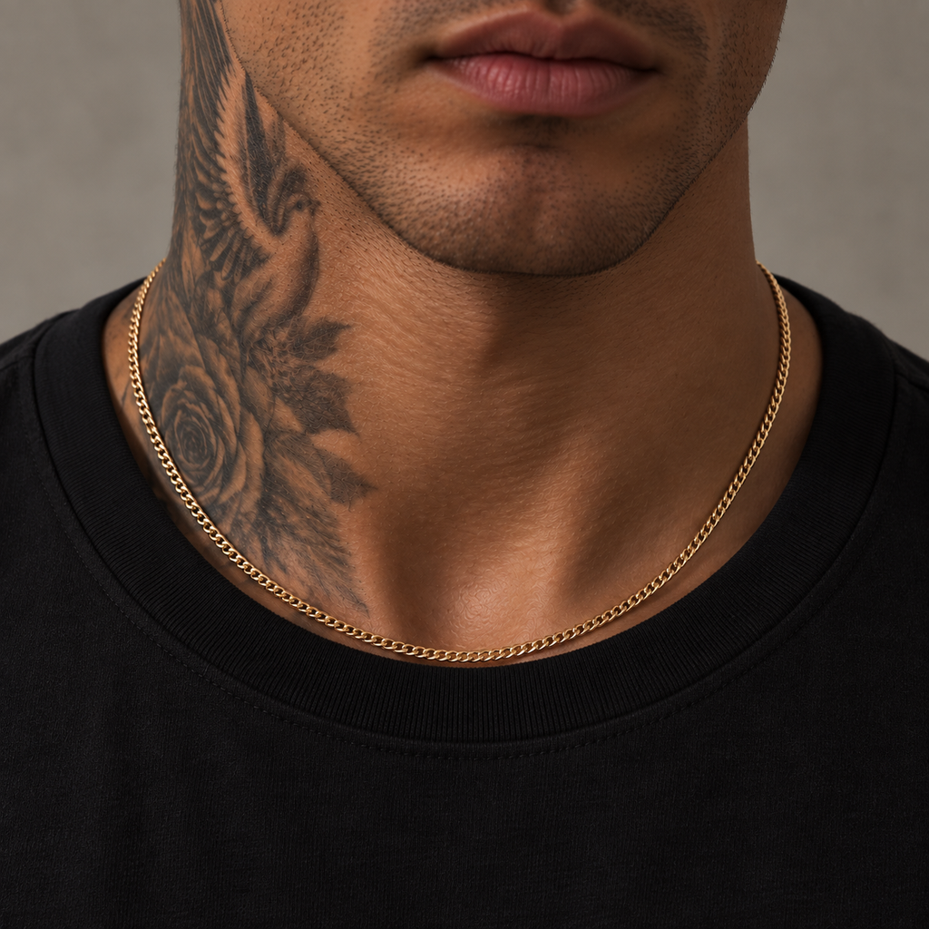 Gold Cuban Chain Necklace 4mm