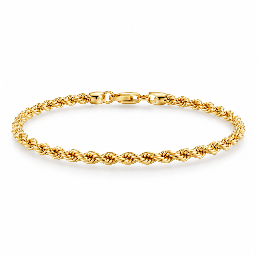 Rope Bracelet Gold 4mm